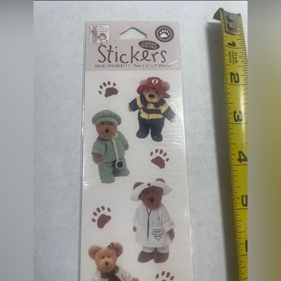 RARE Vintage VHTF Boyds Bears Mini Bears 2 Sticker Sheet - Picture 2 of 5